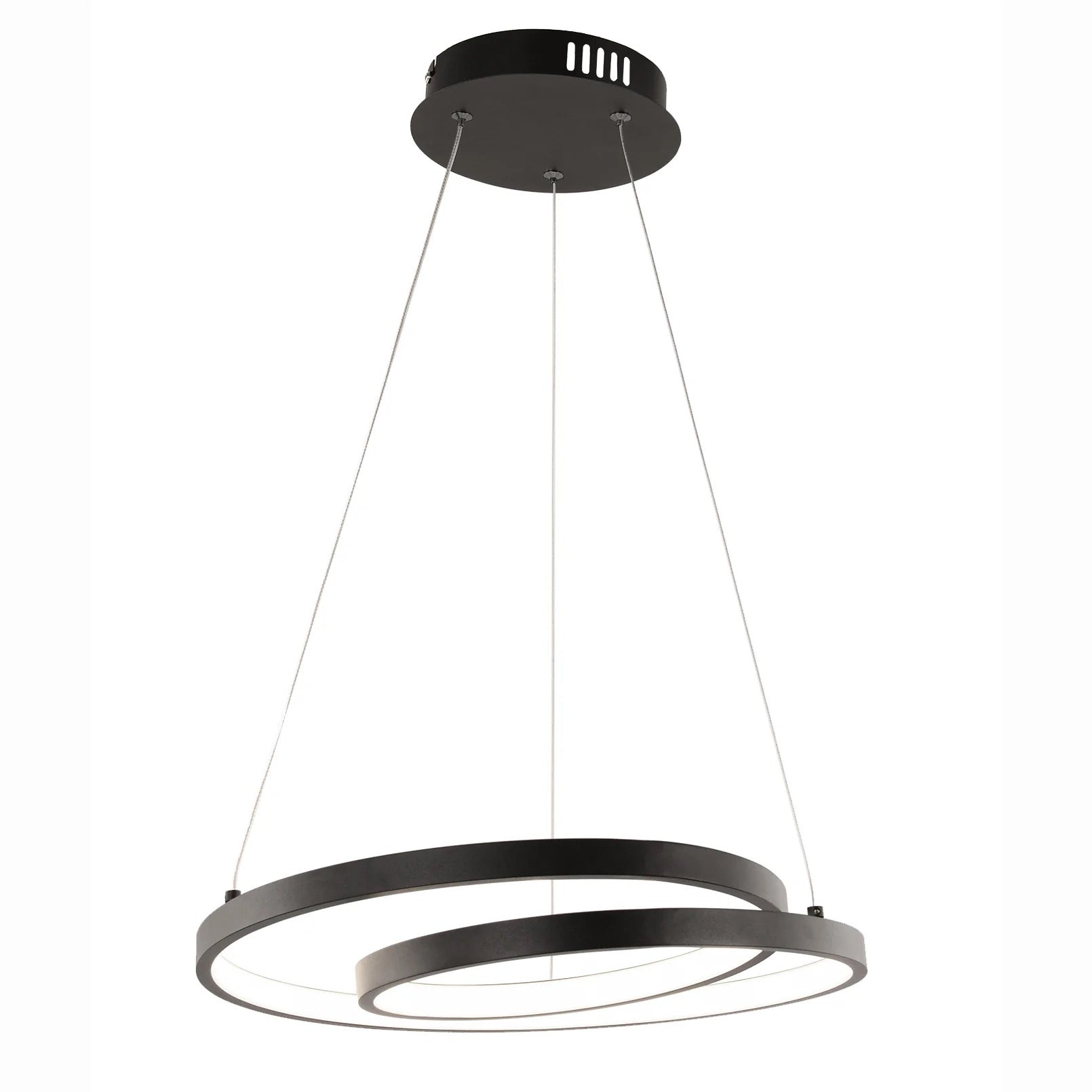 SOSPENSIONE LED LIEVE NERA 60W 8000LM CCT 80X11,2X150CM